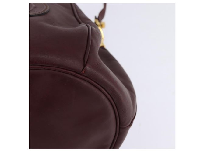 Cartier Borsa a Spalla Must Line in Pelle Bordeaux Oro Auth BA6388 D'oro Bordò - vista 13