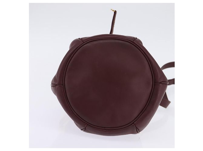 Cartier Borsa a Spalla Must Line in Pelle Bordeaux Oro Auth BA6388 D'oro Bordò - vista 9
