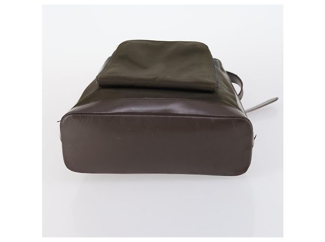 GUCCI Bamboo Web Sherry Line Tasche aus Leder und Canvas 6 Set Beige Schwarz Auth bs29373 Khaki - vue 27