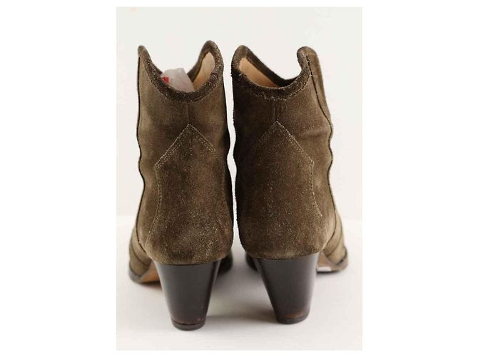 Isabel Marant Botas de ante caqui - vista 3