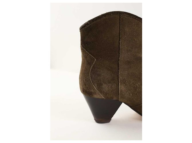 Isabel Marant Botas de ante caqui - vista 5