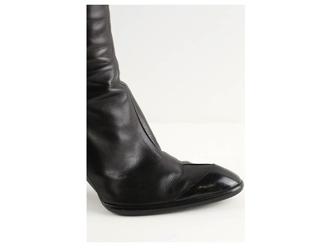 Tod's Bottes en cuir noires - vue 2