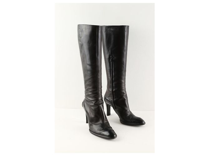 Tod's Bottes en cuir noires - vue 4