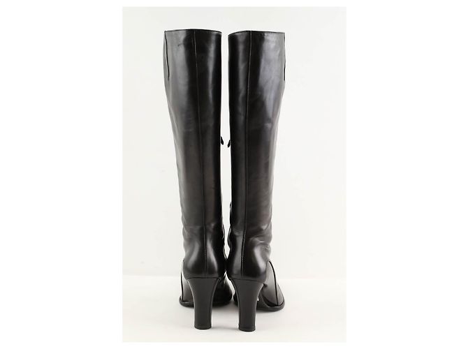 Tod's Bottes en cuir noires - vue 5