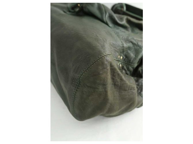 Jerome Dreyfuss Borsa a spalla Billy in pelle khaki Cachi - vista 5