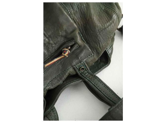 Jerome Dreyfuss Borsa a spalla Billy in pelle khaki Cachi - vista 6