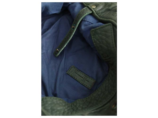Jerome Dreyfuss Borsa a spalla Billy in pelle khaki Cachi - vista 7