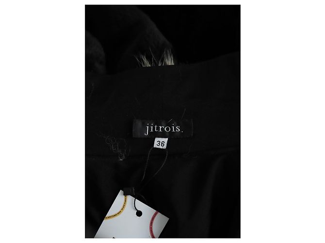 Abrigo de piel negro Jitrois - vista 5
