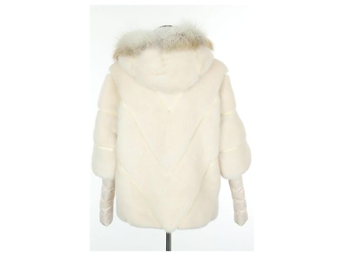 Yves Salomon White fur coat - view 4