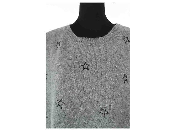 Saint Laurent Poncho de lana gris - vista 2
