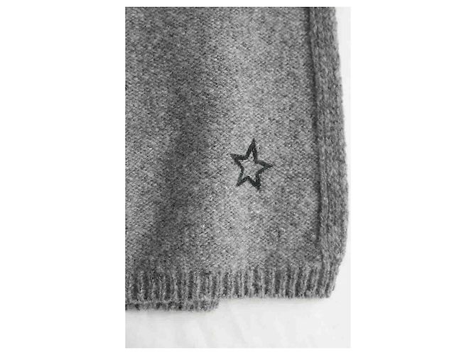 Saint Laurent Poncho de lana gris - vista 6