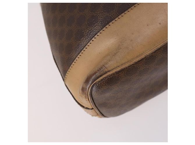 Céline Borsa a Spalla in Tela Macadam CELINE in Pelle PVC Marrone Auth gh633 - vista 11
