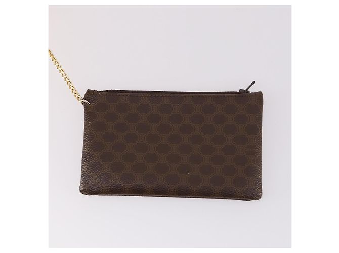 Céline Borsa a Spalla in Tela Macadam CELINE in Pelle PVC Marrone Auth gh633 - vista 20