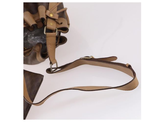 Céline Borsa a Spalla in Tela Macadam CELINE in Pelle PVC Marrone Auth gh633 - vista 7