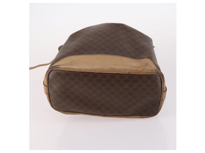 Céline Borsa a Spalla in Tela Macadam CELINE in Pelle PVC Marrone Auth gh633 - vista 9