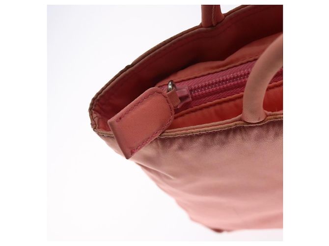 PRADA Borsa a mano in nylon rosa Auth gh489 - vista 15