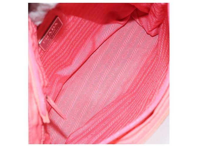 PRADA Borsa a mano in nylon rosa Auth gh489 - vista 17