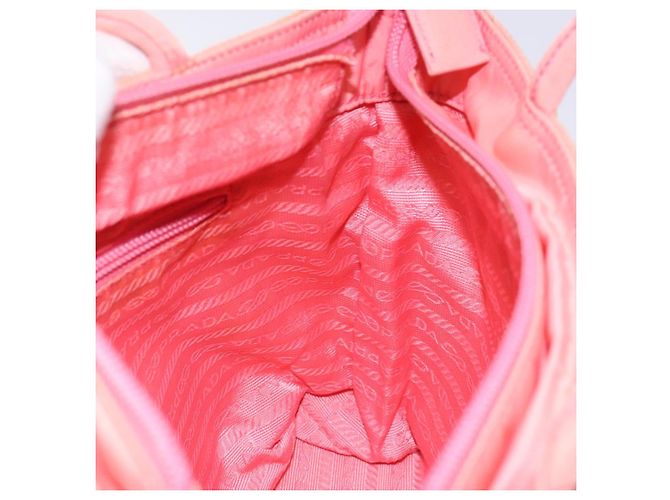 PRADA Borsa a mano in nylon rosa Auth gh489 - vista 18