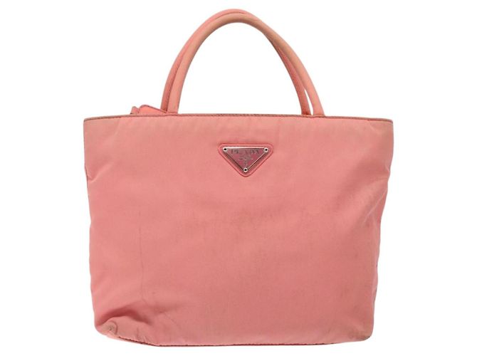 PRADA Borsa a mano in nylon rosa Auth gh489 - vista 2