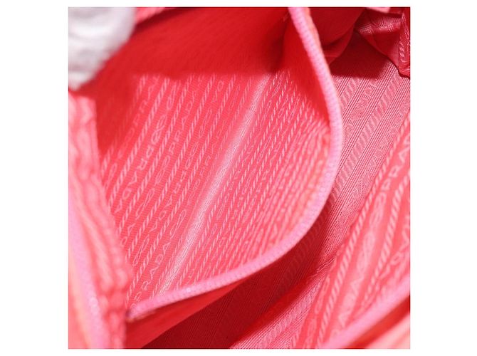 PRADA Borsa a mano in nylon rosa Auth gh489 - vista 20