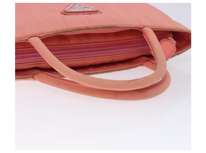 PRADA Borsa a mano in nylon rosa Auth gh489 - vista 7