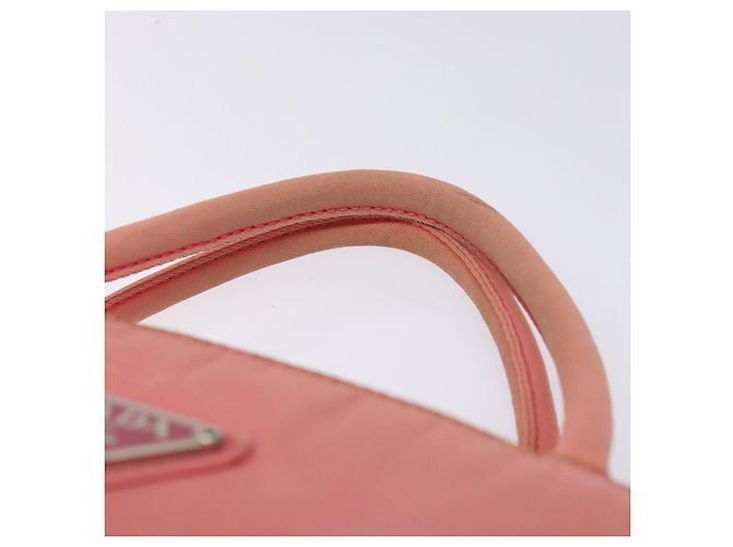PRADA Borsa a mano in nylon rosa Auth gh489 - vista 8