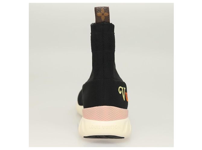 LOUIS VUITTON Calzini Sneakers Dopo Partita Cotone Nero LV Auth 133282 - vista 12