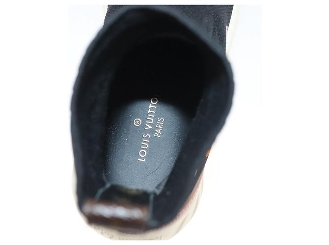 LOUIS VUITTON Calzini Sneakers Dopo Partita Cotone Nero LV Auth 133282 - vista 15