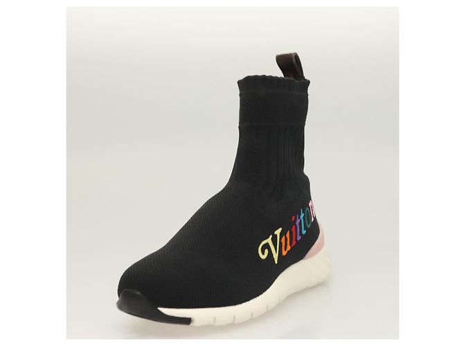 LOUIS VUITTON Calzini Sneakers Dopo Partita Cotone Nero LV Auth 133282 - vista 20