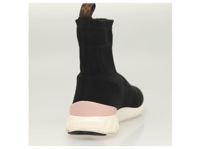 LOUIS VUITTON Calzini Sneakers Dopo Partita Cotone Nero LV Auth 133282 - vista 21