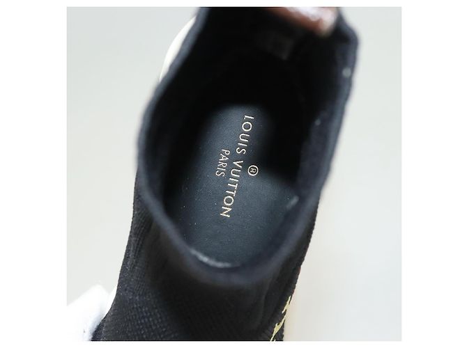 LOUIS VUITTON Calzini Sneakers Dopo Partita Cotone Nero LV Auth 133282 - vista 34