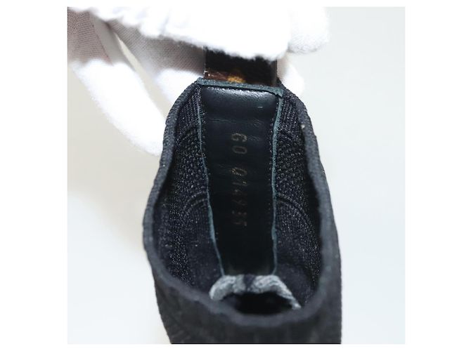 LOUIS VUITTON Calzini Sneakers Dopo Partita Cotone Nero LV Auth 133282 - vista 38