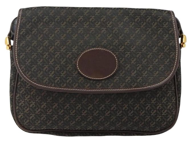 LOEWE Borsa a Spalla Anagram Tela Marrone Oro Auth SW1553 D'oro - vista 13