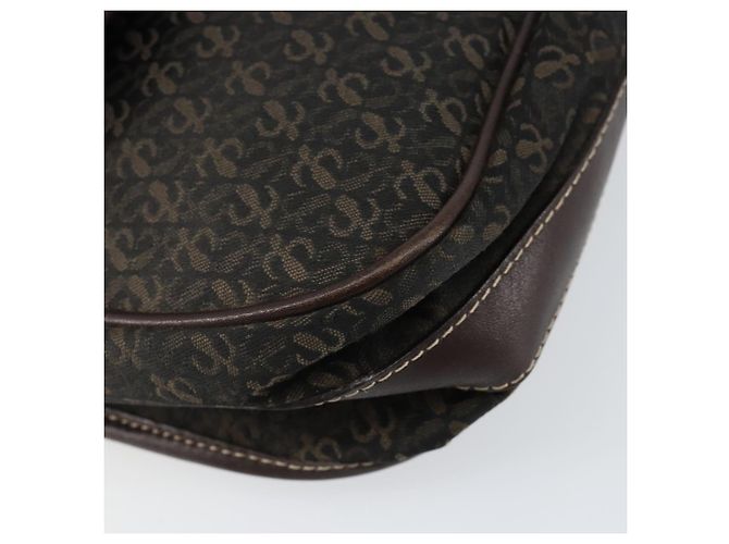 LOEWE Borsa a Spalla Anagram Tela Marrone Oro Auth SW1553 D'oro - vista 14