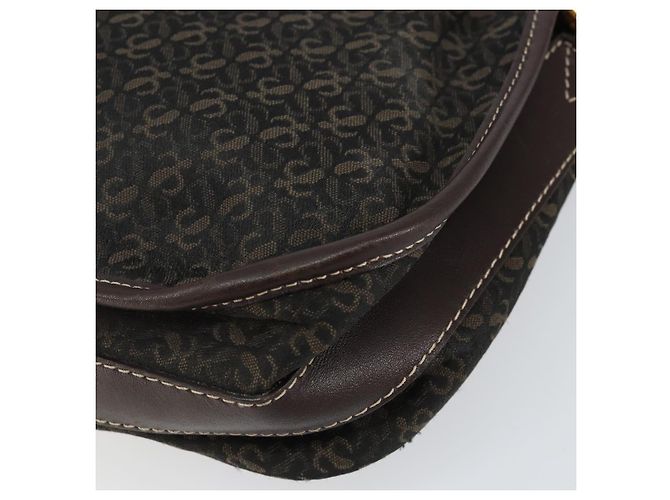 LOEWE Borsa a Spalla Anagram Tela Marrone Oro Auth SW1553 D'oro - vista 15