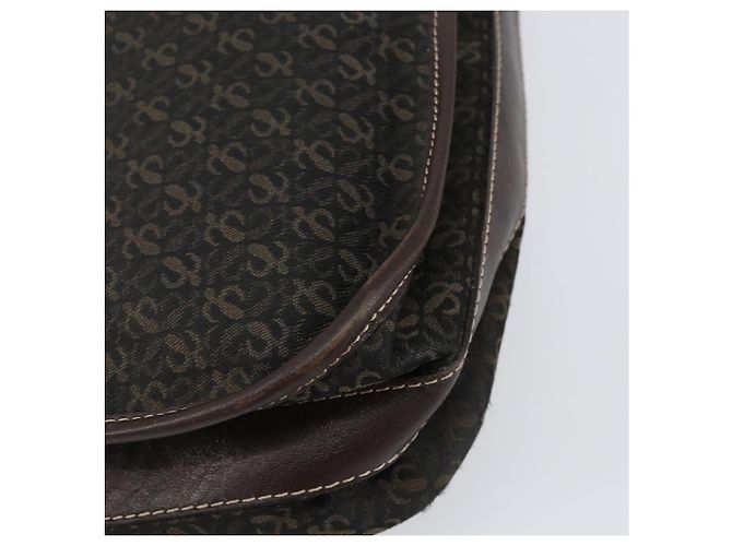 LOEWE Borsa a Spalla Anagram Tela Marrone Oro Auth SW1553 D'oro - vista 16