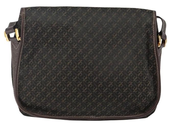 LOEWE Borsa a Spalla Anagram Tela Marrone Oro Auth SW1553 D'oro - vista 2
