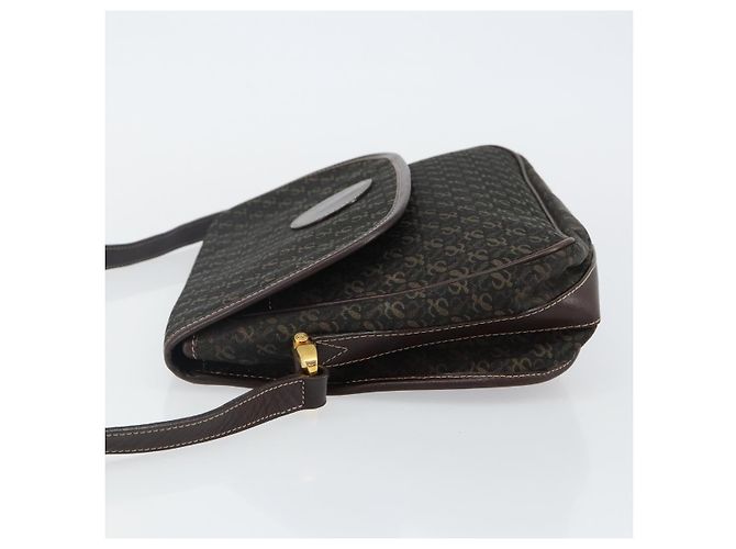 LOEWE Borsa a Spalla Anagram Tela Marrone Oro Auth SW1553 D'oro - vista 4