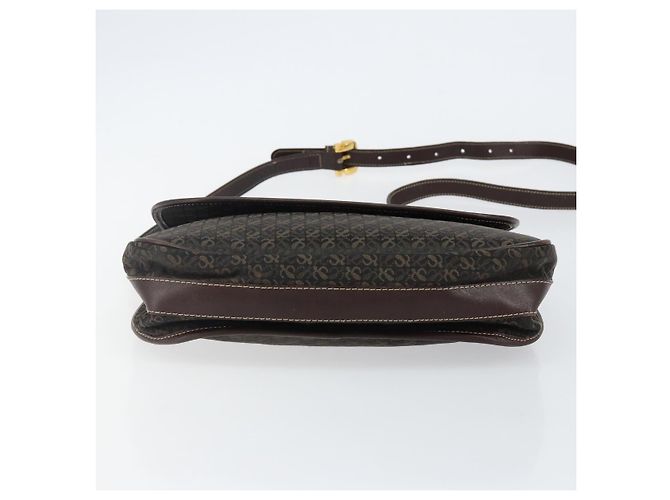 LOEWE Borsa a Spalla Anagram Tela Marrone Oro Auth SW1553 D'oro - vista 5