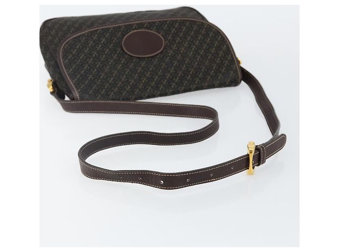 LOEWE Borsa a Spalla Anagram Tela Marrone Oro Auth SW1553 D'oro - vista 7