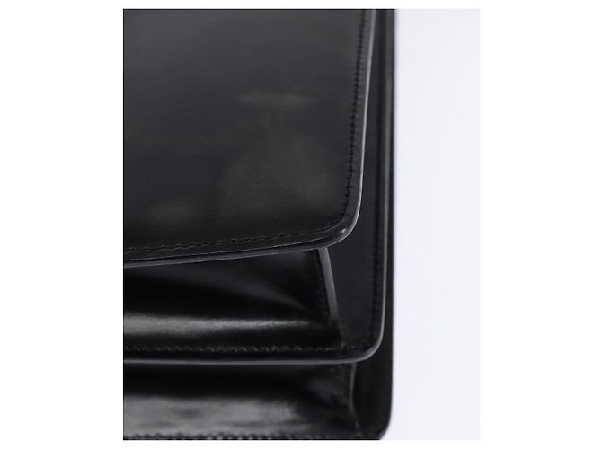 Bulgari Bolsa de mão BVLGARI em couro 2 em 1 ouro preto Auth bs29102 Dourado - vista 15