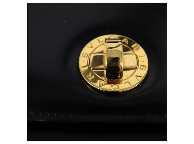 Bulgari Bolsa de mão BVLGARI em couro 2 em 1 ouro preto Auth bs29102 Dourado - vista 18
