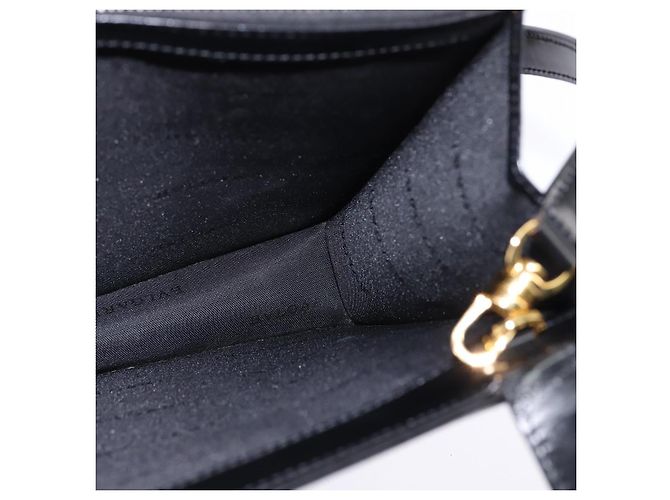 Bulgari Bolsa de mão BVLGARI em couro 2 em 1 ouro preto Auth bs29102 Dourado - vista 20