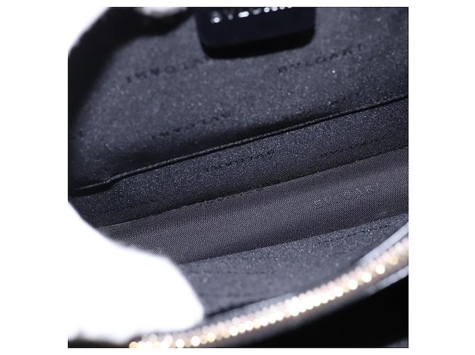 Bulgari Bolsa de mão BVLGARI em couro 2 em 1 ouro preto Auth bs29102 Dourado - vista 22
