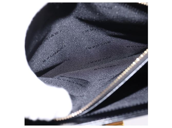 Bulgari Bolsa de mão BVLGARI em couro 2 em 1 ouro preto Auth bs29102 Dourado - vista 23