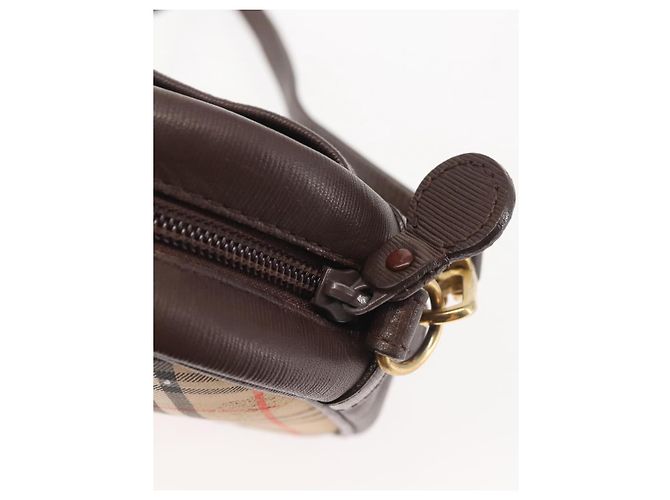 Autre Marque Borsa a Spalla Burberrys Nova Check in Tela Beige Oro Auth BA5837 D'oro - vista 10