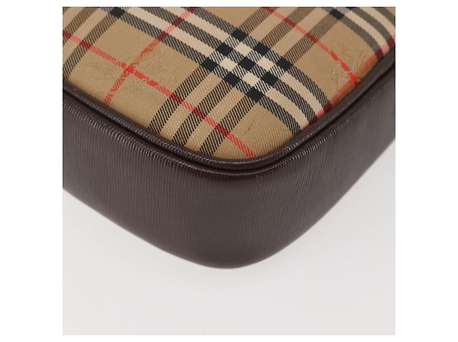 Autre Marque Borsa a Spalla Burberrys Nova Check in Tela Beige Oro Auth BA5837 D'oro - vista 15