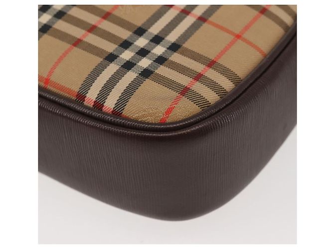 Autre Marque Borsa a Spalla Burberrys Nova Check in Tela Beige Oro Auth BA5837 D'oro - vista 16