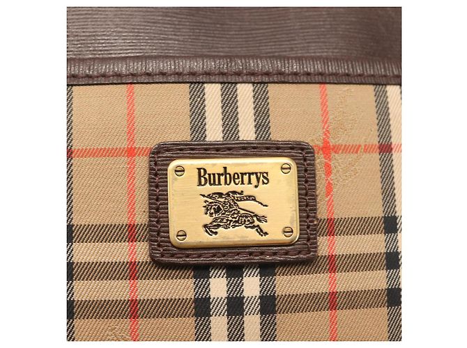 Autre Marque Borsa a Spalla Burberrys Nova Check in Tela Beige Oro Auth BA5837 D'oro - vista 17