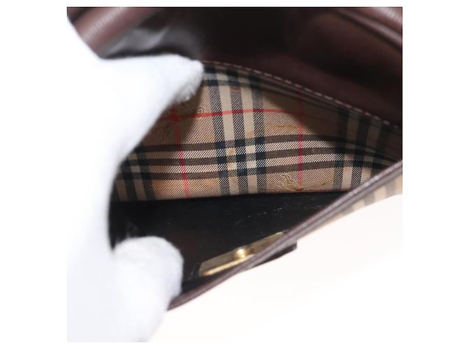 Autre Marque Borsa a Spalla Burberrys Nova Check in Tela Beige Oro Auth BA5837 D'oro - vista 20
